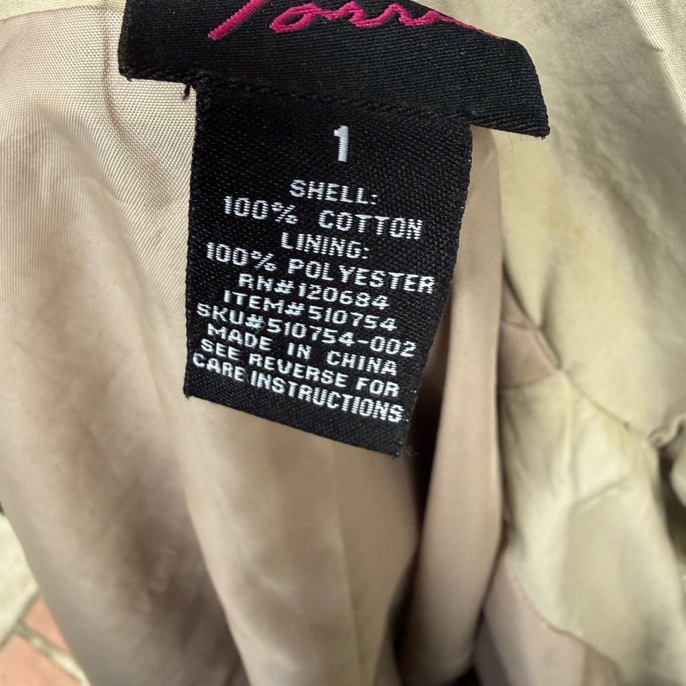 Torrid Tan Bomber Jacket with Ruffle Detail - Picture 4 of 4